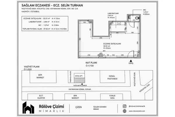 Eczane Kroki Çizimi Ve Eczane Rölöve Hizmeti